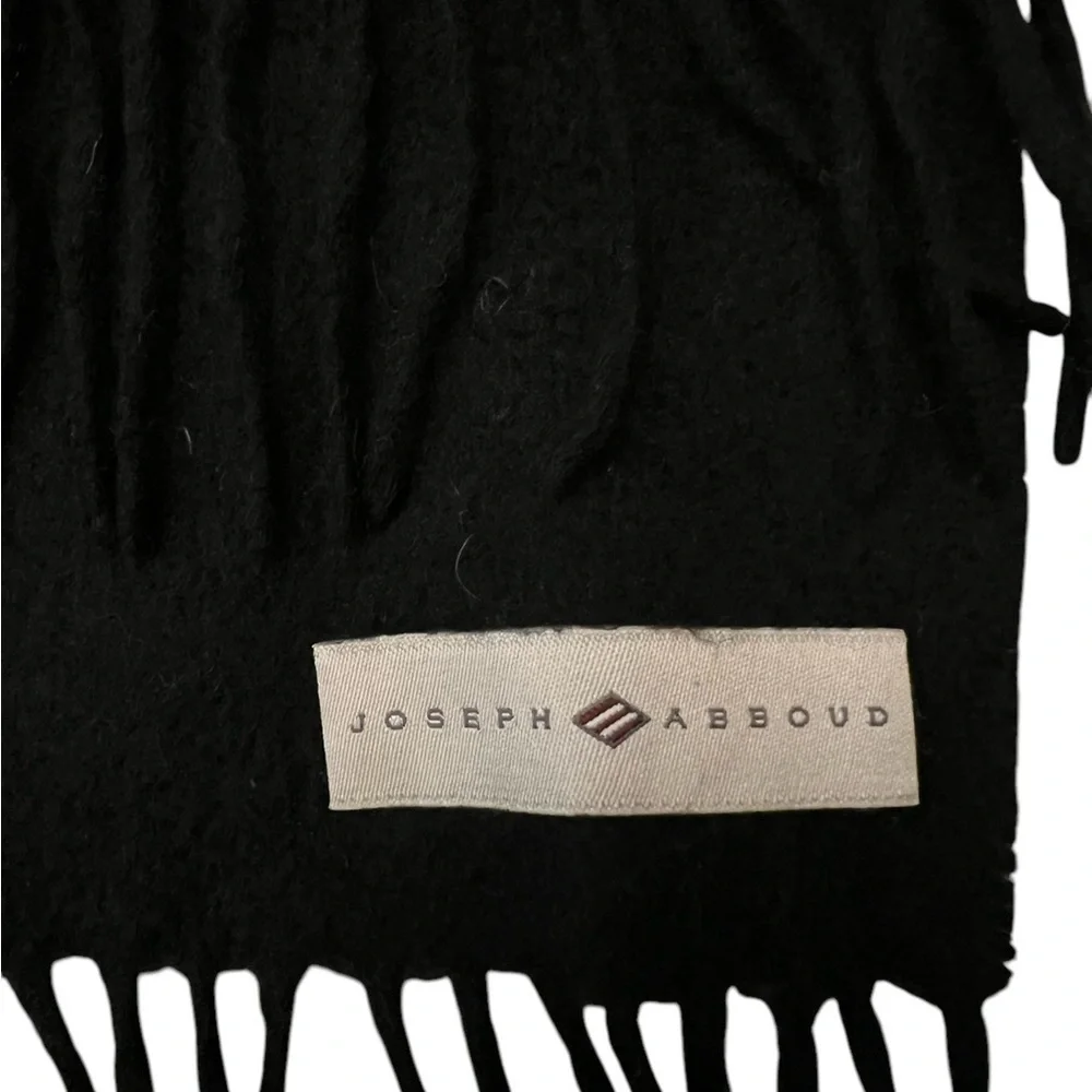 JOSEPH ABBOUD 100% cashmere classic  black winter scarf